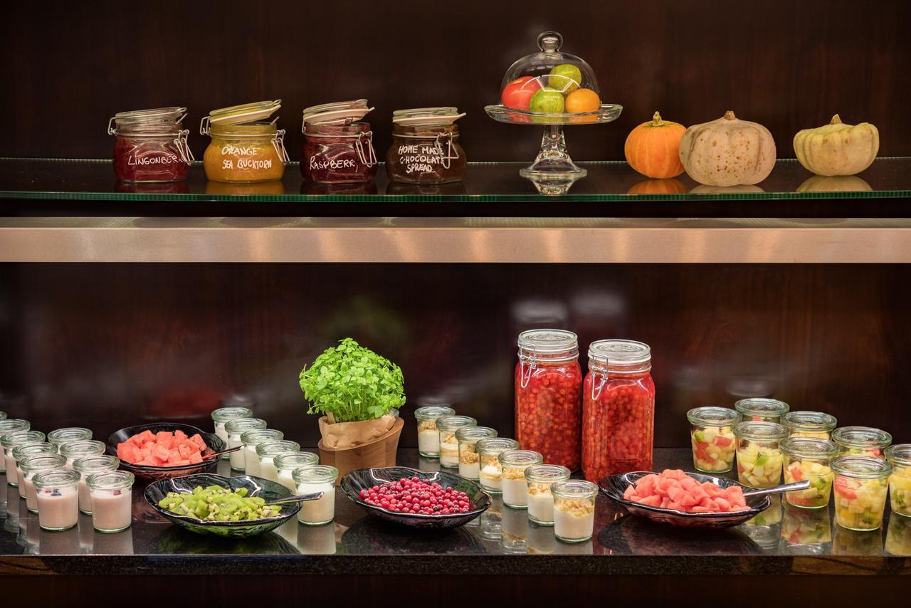 Grand Hotel Kempinski Riga Kültér fotó A selection of jams and fruit preserves